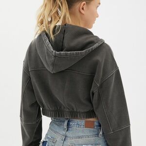 Urban Outfitters Cropped Zip-up Hoodie